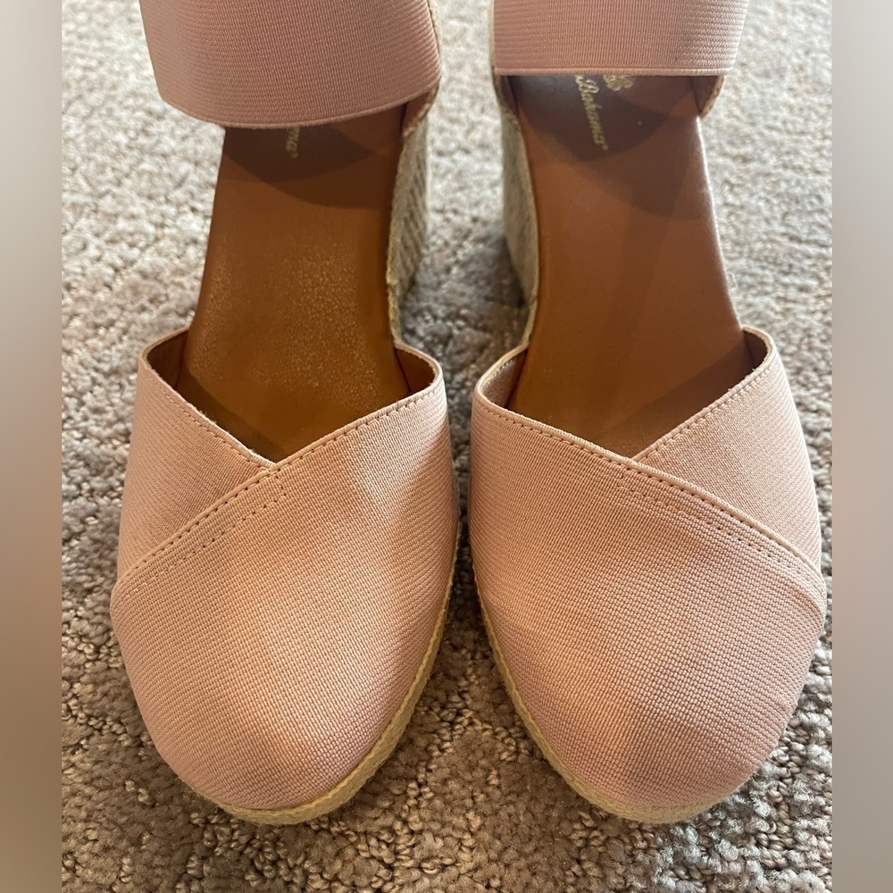 Tommy Bahama Amalia Elastic Ankle Strap Espadrille Wedge Sandal, Pink, Size 8.5M - Picture 7 of 10